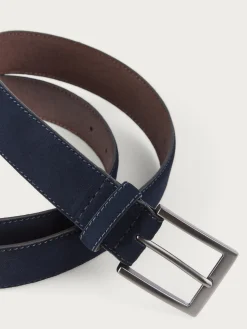 Cinturones<Alvaro Moreno CINTURON ANTE VESTIR Azul Marino