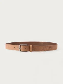 Cinturones<Alvaro Moreno CINTURON LOGO PIEL Camel