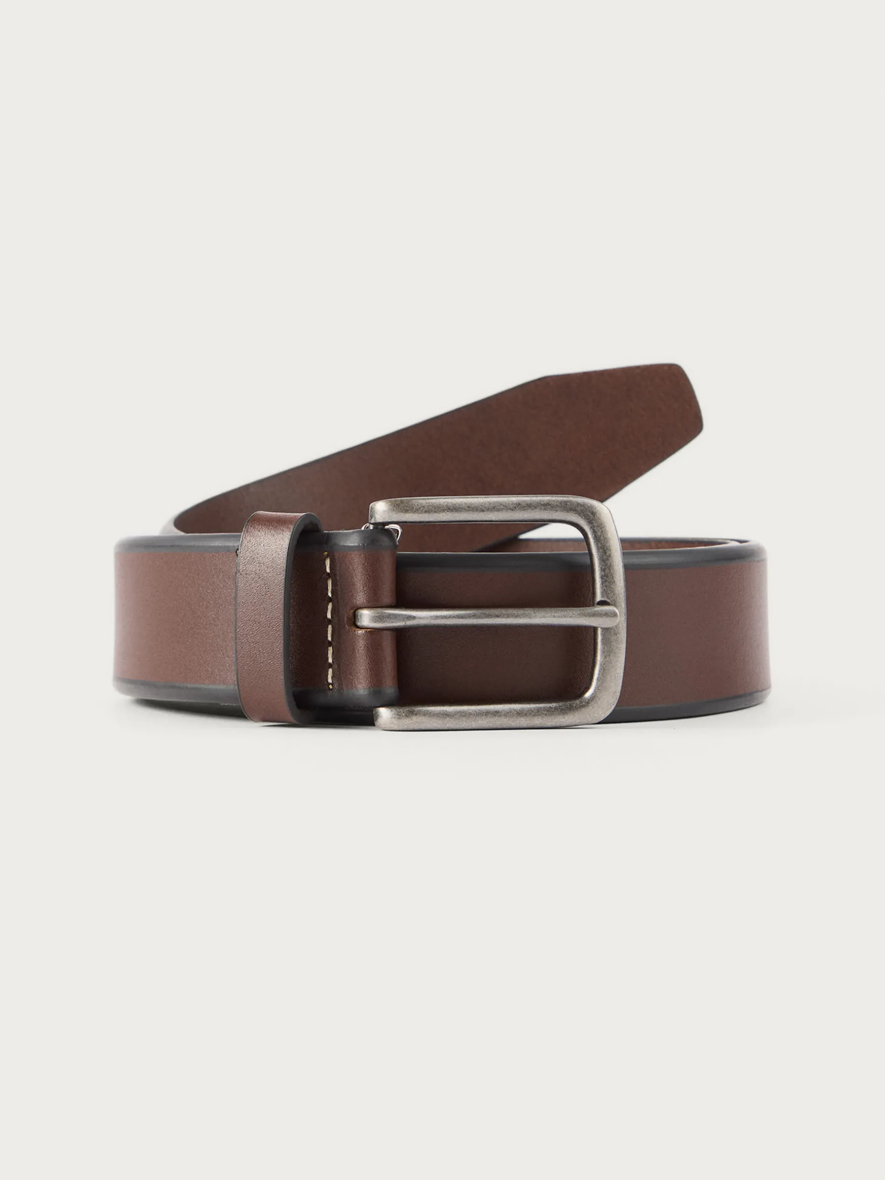 Cinturones<Alvaro Moreno CINTURON PIEL BISEL MARRÓN Marrón