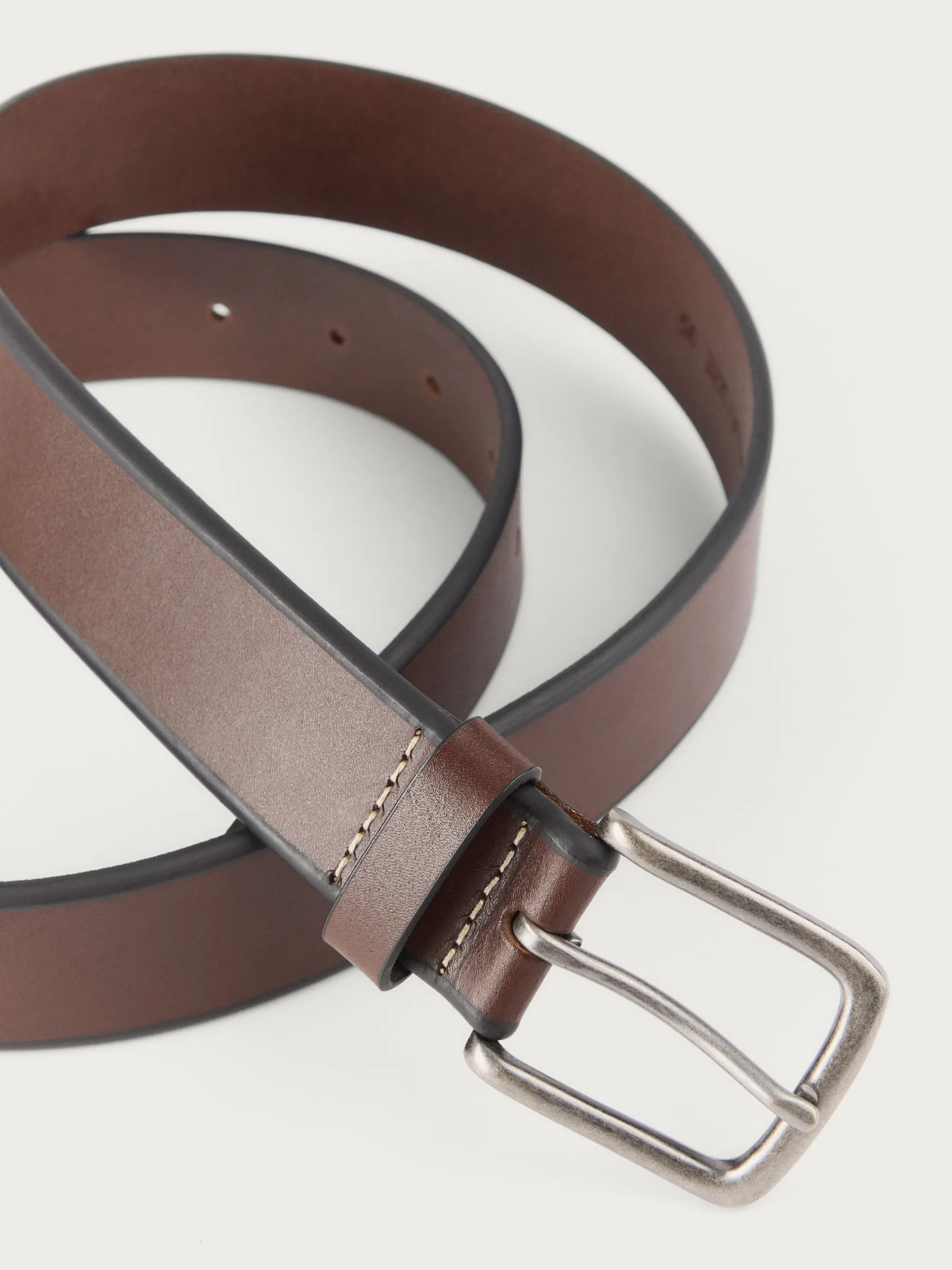 Cinturones<Alvaro Moreno CINTURON PIEL BISEL MARRÓN Marrón