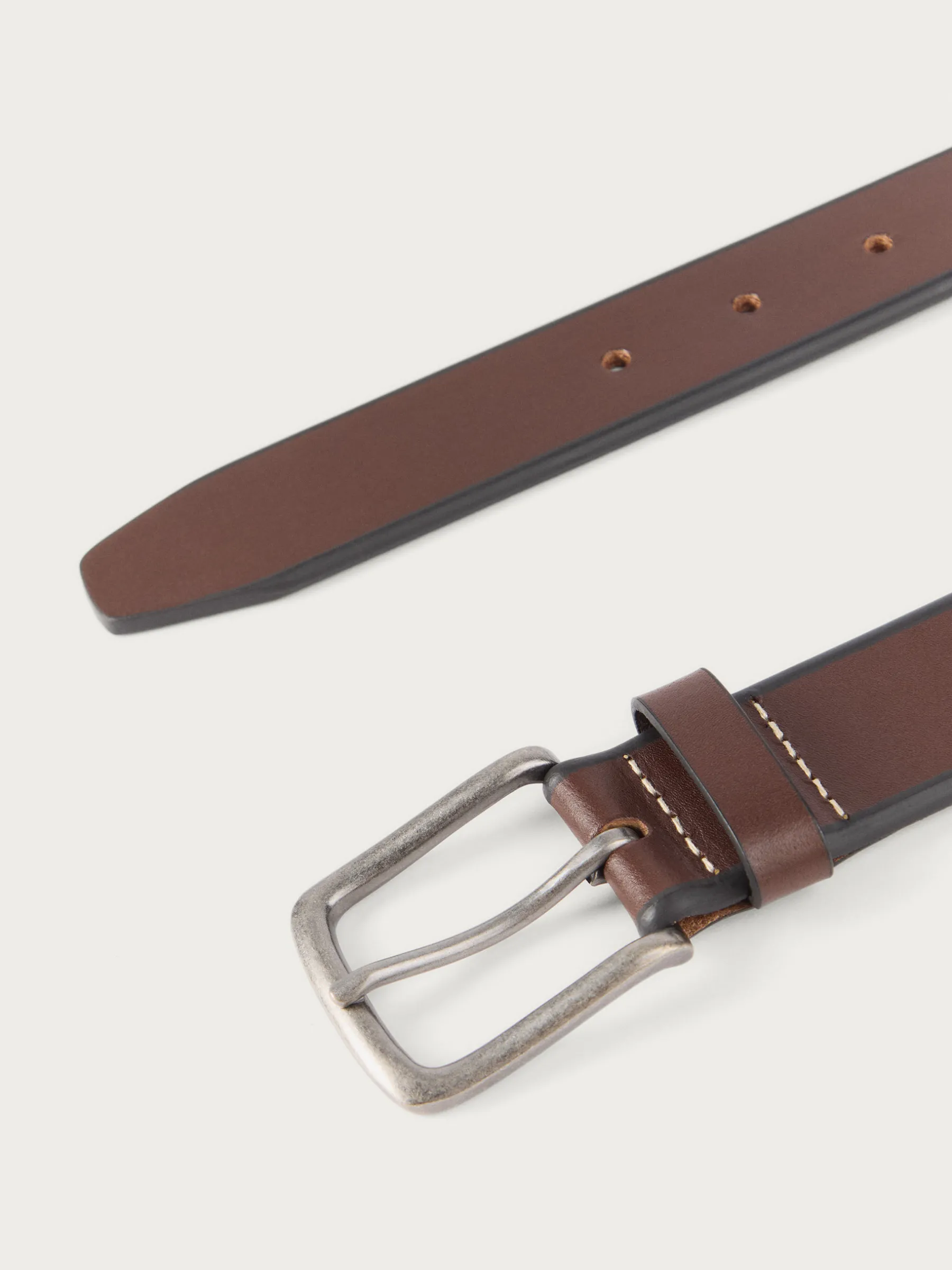 Cinturones<Alvaro Moreno CINTURON PIEL BISEL MARRÓN Marrón