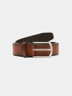 Cinturones<Alvaro Moreno CINTURON PIEL ROUGH Camel
