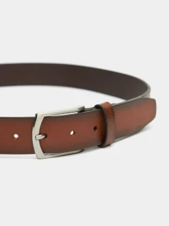 Cinturones<Alvaro Moreno CINTURON PIEL ROUGH Camel