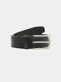 Cinturones<Alvaro Moreno CINTURON PIEL ROUGH Negro
