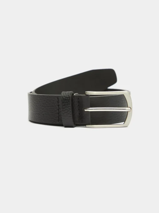 Cinturones<Alvaro Moreno CINTURON PIEL ROUGH Negro