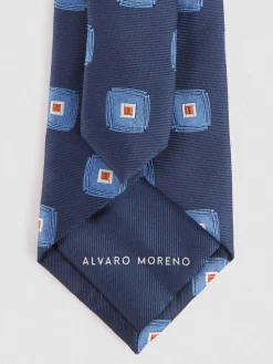 Corbatas|Corbatas<Alvaro Moreno CORBATA JACQUARD MF Azul Marino