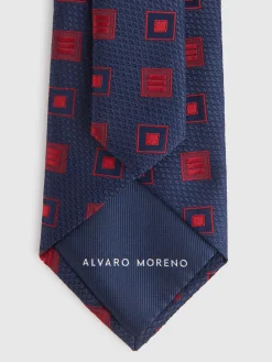 Corbatas|Corbatas<Alvaro Moreno CORBATA JACQUARD MF Azul Marino