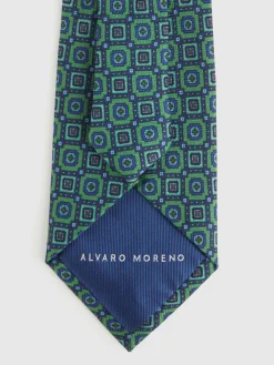 Corbatas|Corbatas<Alvaro Moreno CORBATA PRINTED Verde