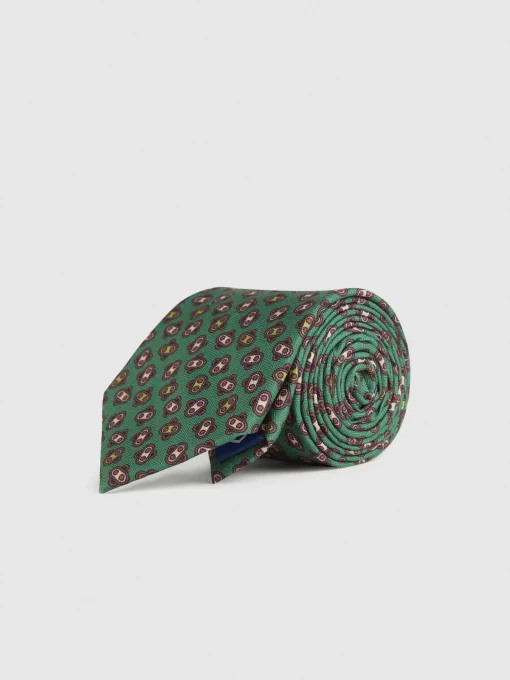 Corbatas|Corbatas<Alvaro Moreno CORBATA PRINTED Verde