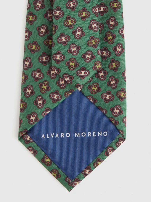 Corbatas|Corbatas<Alvaro Moreno CORBATA PRINTED Verde