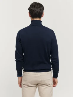 Jerséis<Alvaro Moreno JERSEY ROLL COLLAR Azul Marino