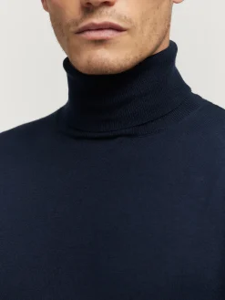 Jerséis<Alvaro Moreno JERSEY ROLL COLLAR Azul Marino
