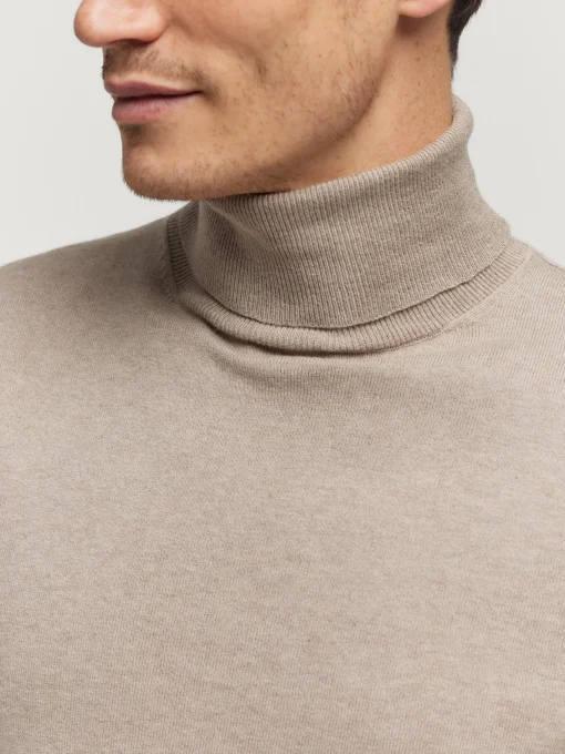 Jerséis<Alvaro Moreno JERSEY ROLL COLLAR Beige