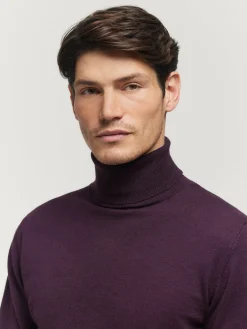 Jerséis<Alvaro Moreno JERSEY ROLL COLLAR BURDEOS VIN