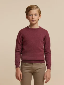 Jerséis<Alvaro Moreno JERSEY ROUND NECK KIDS Burdeos