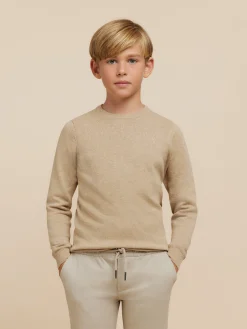 Jerséis<Alvaro Moreno JERSEY ROUND NECK KIDS Camel