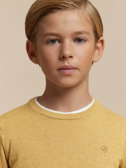 Jerséis<Alvaro Moreno JERSEY ROUND NECK KIDS Mostaza