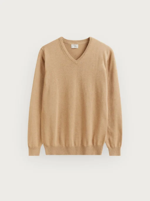Jerséis<Alvaro Moreno JERSEY V-NECK TRENDY Camel