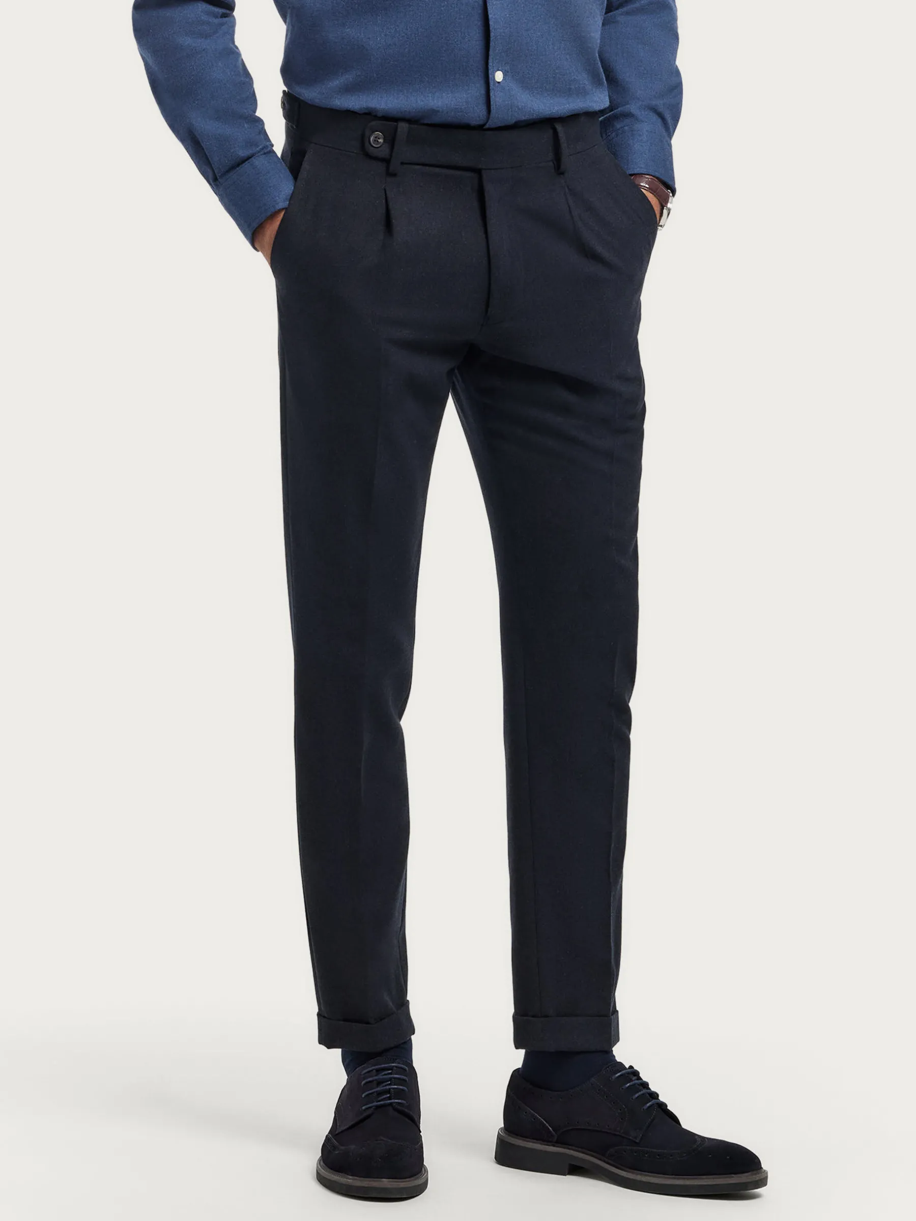 Vestir<Alvaro Moreno PANTALON CLASSIC TWILL Gris