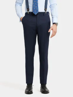 Trajes|Trajes<Alvaro Moreno PANTALON TWILL CRUZADO Azul Marino