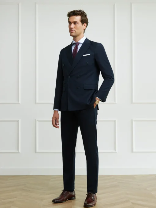 Trajes|Trajes<Alvaro Moreno PANTALON TWILL CRUZADO Azul Marino