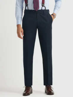 Trajes|Trajes<Alvaro Moreno PANTALON TWILL CRUZADO Azul Marino