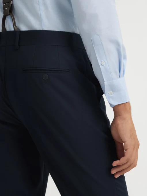 Trajes|Trajes<Alvaro Moreno PANTALON TWILL CRUZADO Azul Marino