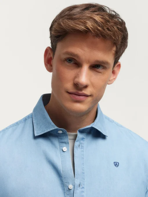 Poleras|Casual<Alvaro Moreno POLERA DENIM Celeste