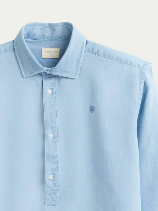 Poleras|Casual<Alvaro Moreno POLERA DENIM Celeste