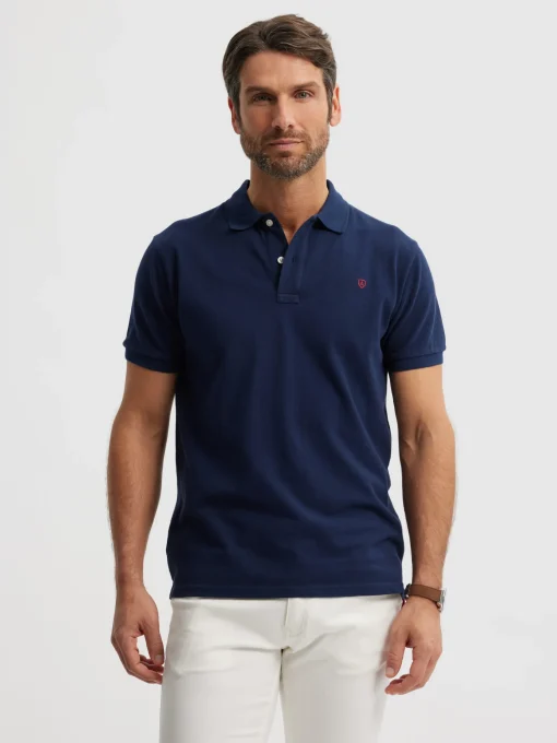 Polos Y Poleras<Alvaro Moreno POLO BASIC Azul Marino