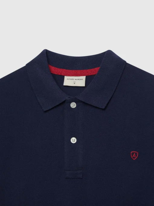 Polos Y Poleras<Alvaro Moreno POLO BASIC Azul Marino