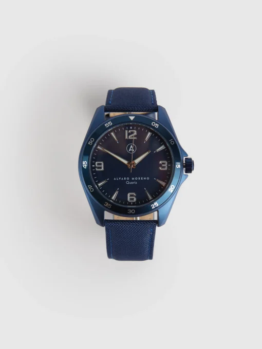 Relojes<Alvaro Moreno RELOJ CANVAS QUARTZ Azul