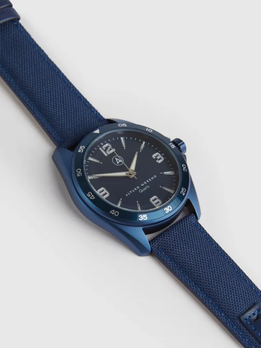 Relojes<Alvaro Moreno RELOJ CANVAS QUARTZ Azul
